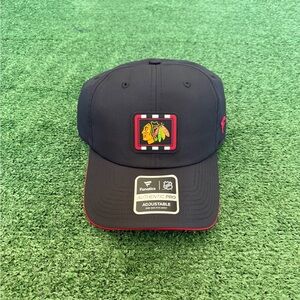 Men's Fanatics Black/Red Chicago Blackhawks Authentic Pro Ripstop Adjustable Hat